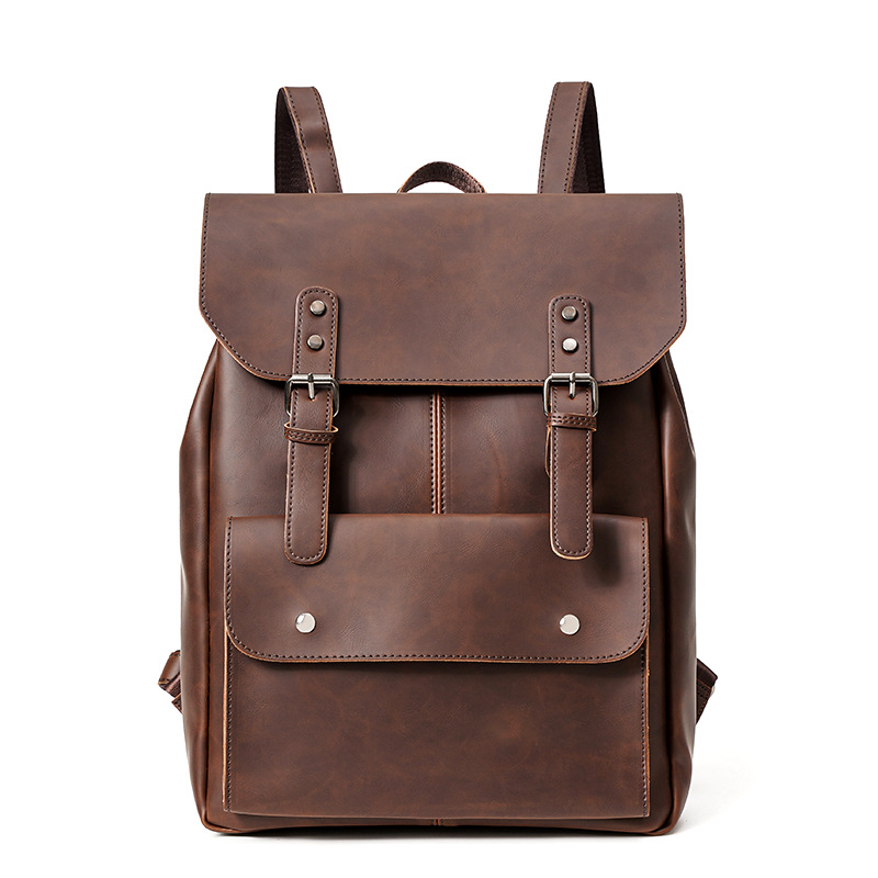 Leather Work Rucksack Mens - Goyn mochila de couro masculina vintage,