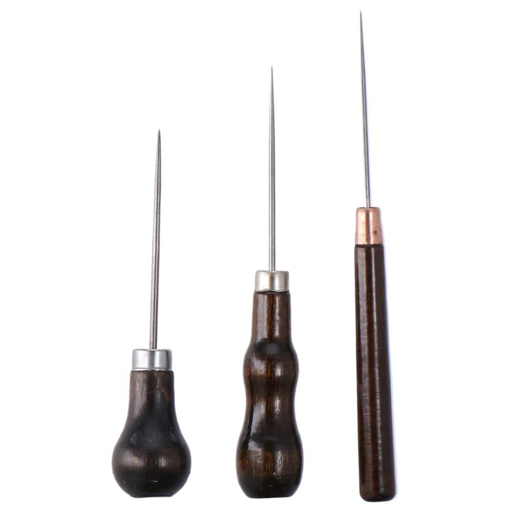 Leatherwork Accessories - Ferramenta de madeira Handle Scratch Awl,