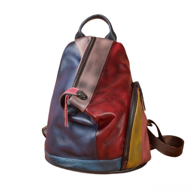 Leather Work Womens Backpack - Mochila de Trabalho Vintage Elegante para