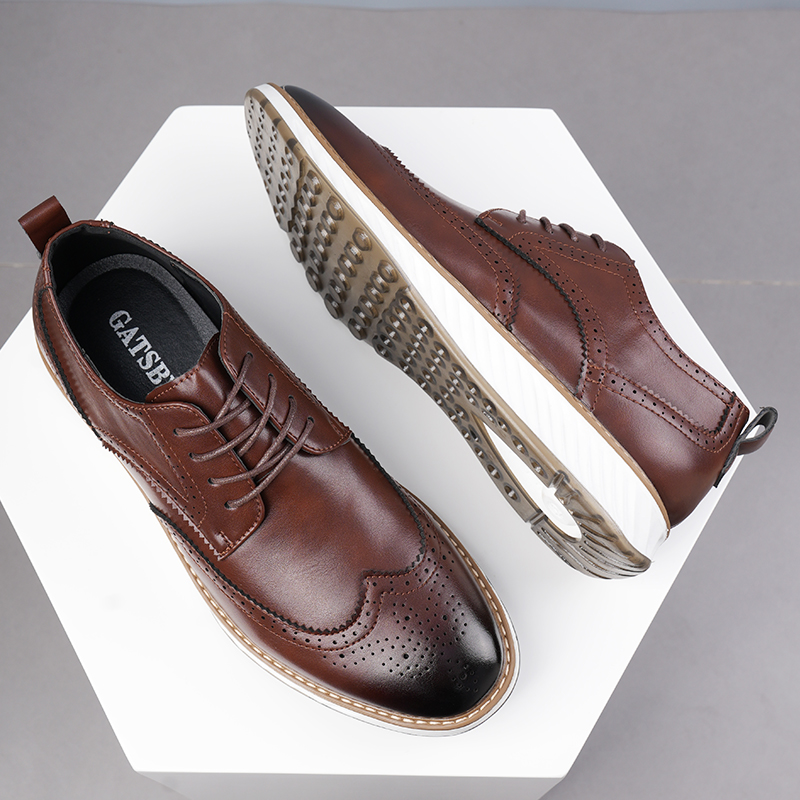Leatherworking Classic - Sapatos de negócios casuais masculinos clássico