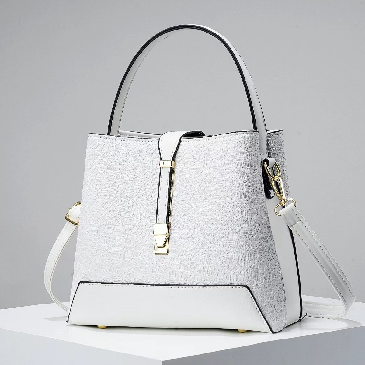 Leather Work Bag Women - Novo luxo sacola de couro elegante