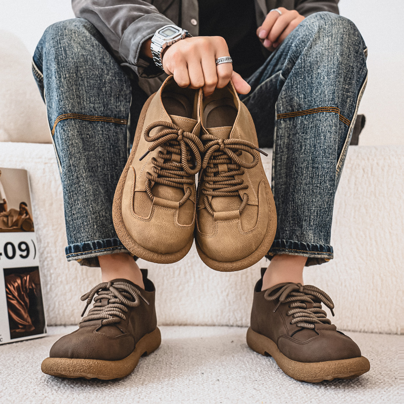 Leatherworking Classic - Sapatos Casuais Masculinos Clássicos de Couro