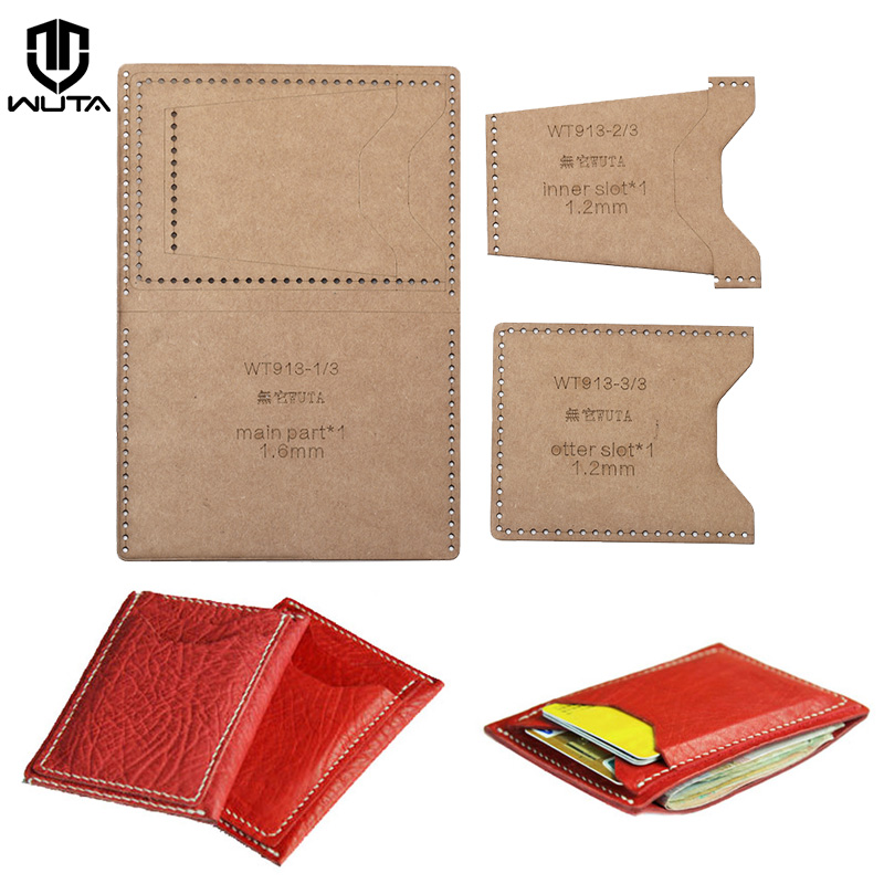 Leatherwork Accessories - Wuta-Caso Cartão Mini com Modelo de
