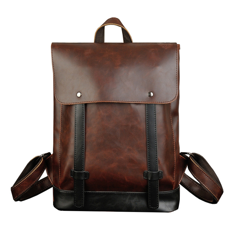 Leather Work Rucksack Mens - Goyn mochila masculina de couro vintage,