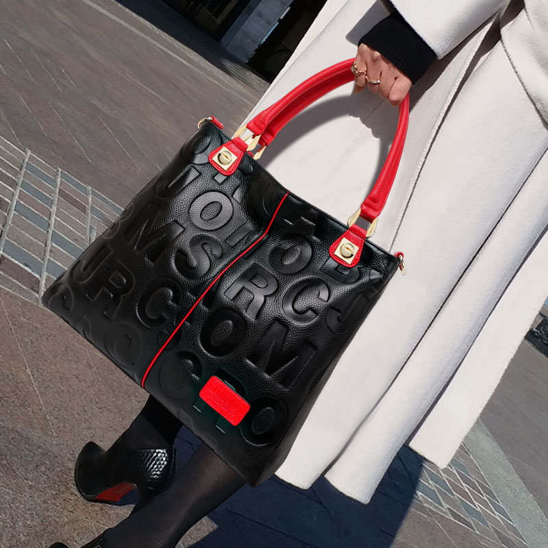 Leather Work Bag Women - Bolsa Tote de Couro Legítimo com