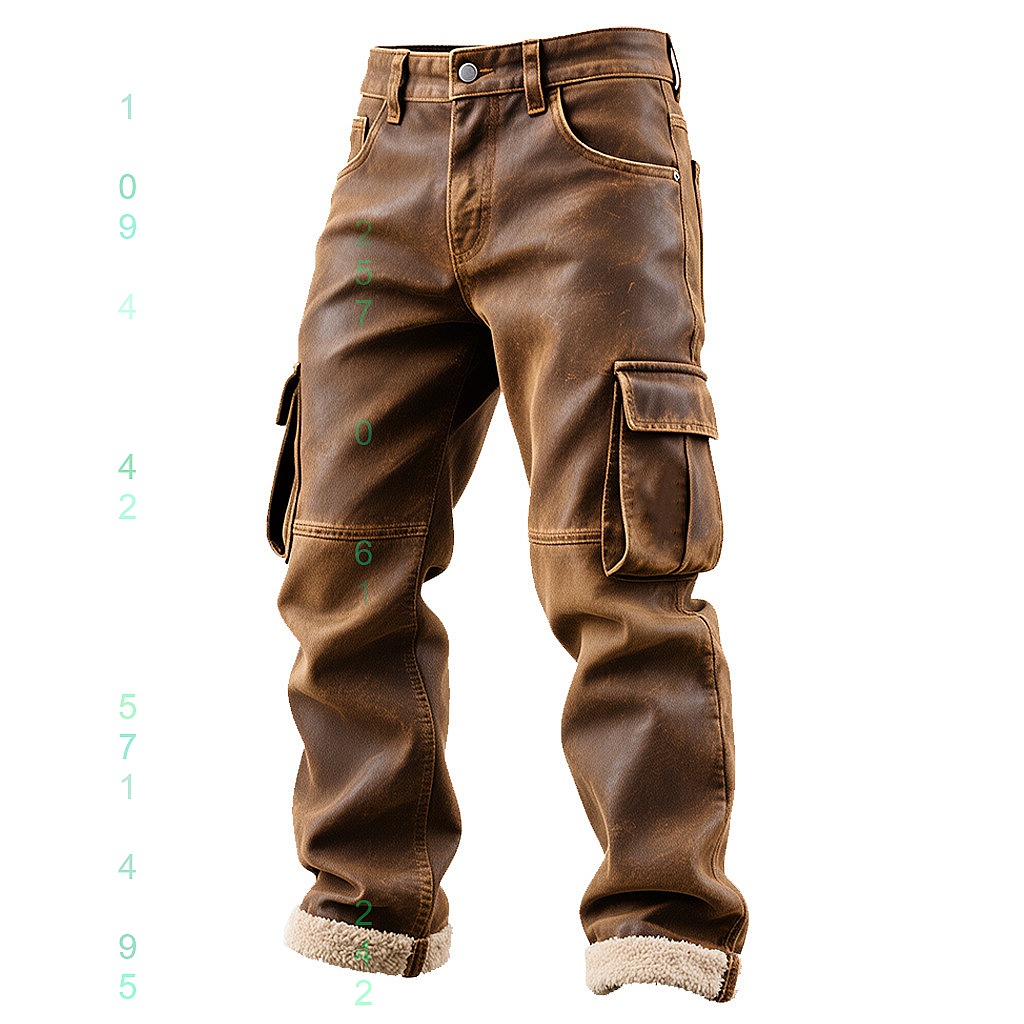 Leather Work Overalls - Calças de Trabalho Vintage Masculinas em
