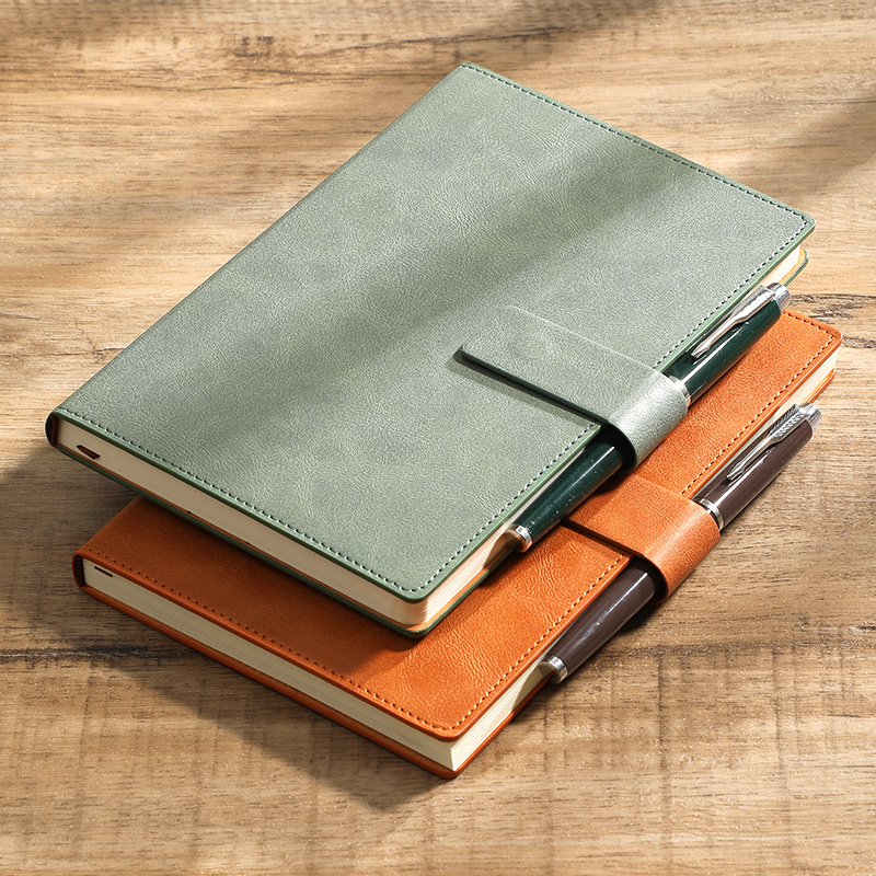 Leatherwork Books - Caderno de Negócios A5 em Couro