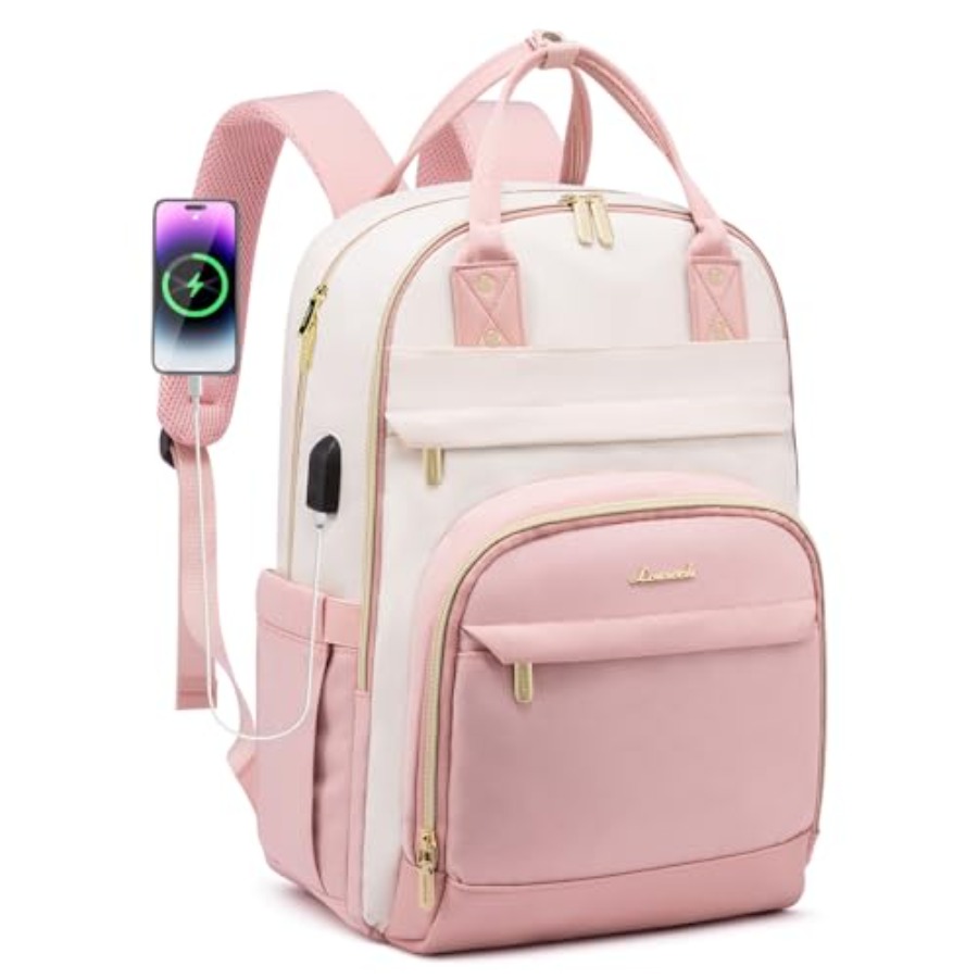 Leather Work Womens Backpack - Mochila para Mulheres, Mochila para Laptop