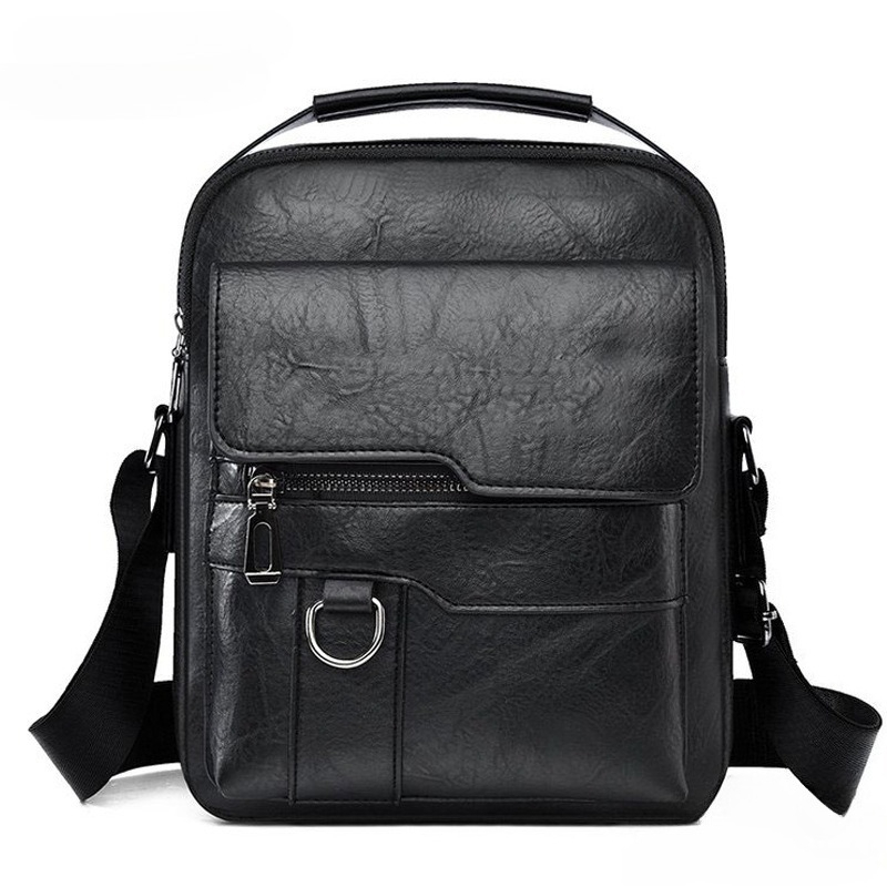 Leatherworking Classic - Bolsa de Ombro Casual Masculina Estilo