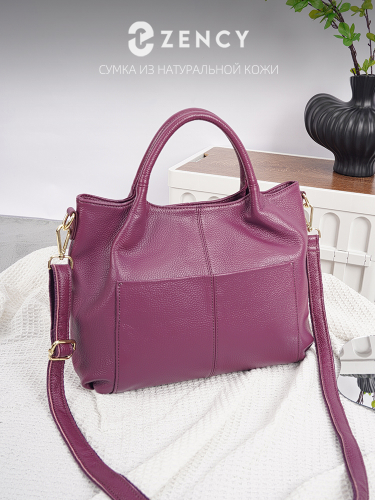 Leather Work Bag Women - Bolsa Tote Grande de Couro Genuíno
