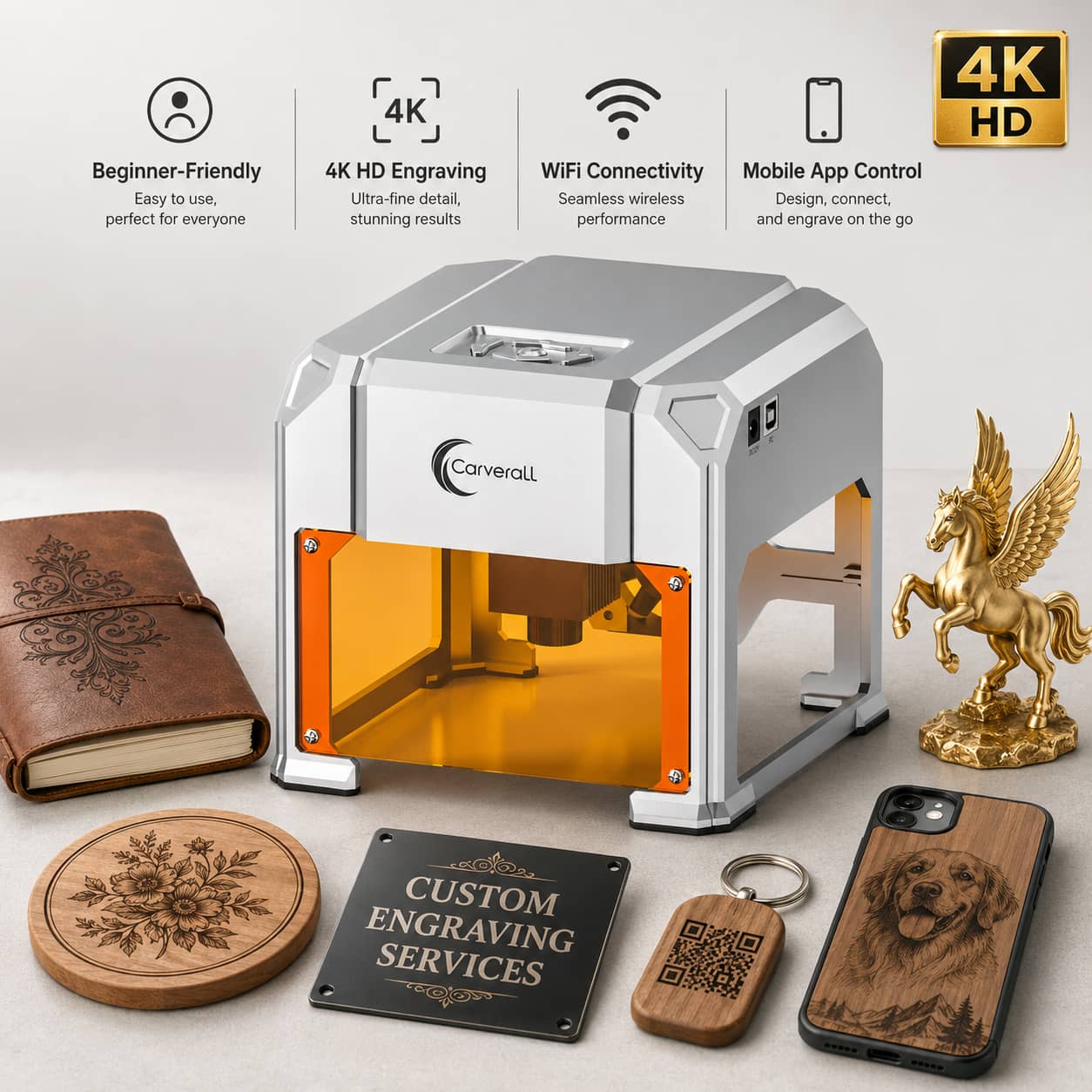 Leatherwork Accessories - Máquina de Gravação a Laser Carverall,