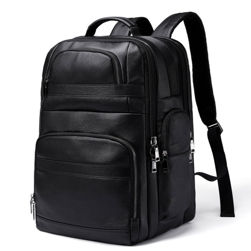 Leather Work Rucksack Mens - Luufan Mochila De Couro Genuíno Com