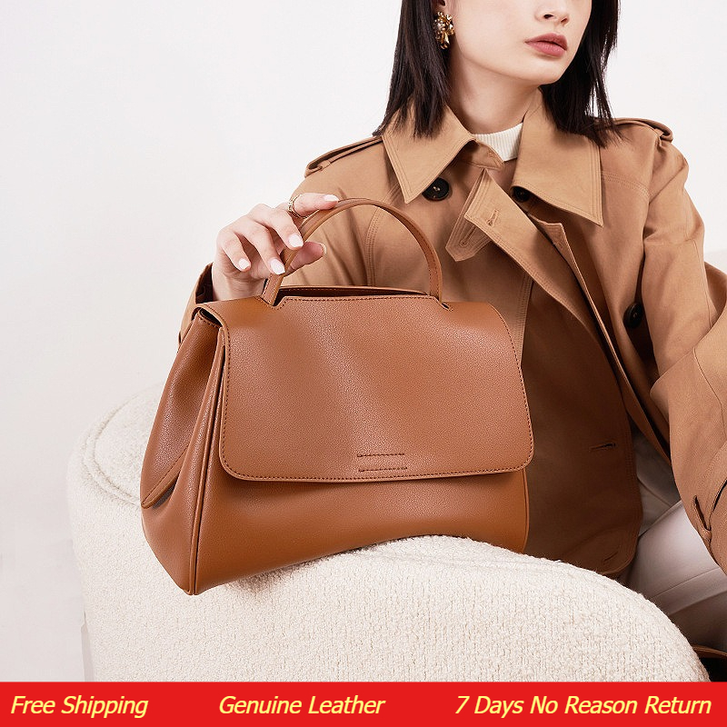 Leather Work Bag Women - Bolsa tote de luxo feminina para