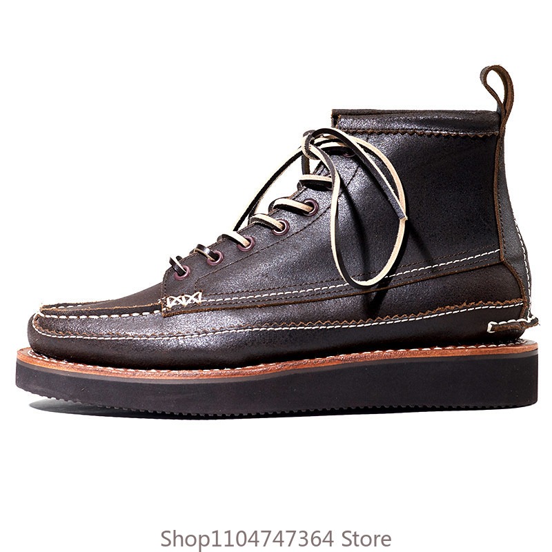Leatherworking Classic - Botas Masculinas de Couro Genuíno Feitas