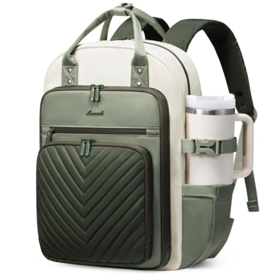 Leather Works - Mochila para Laptop Feminina, Resistente à