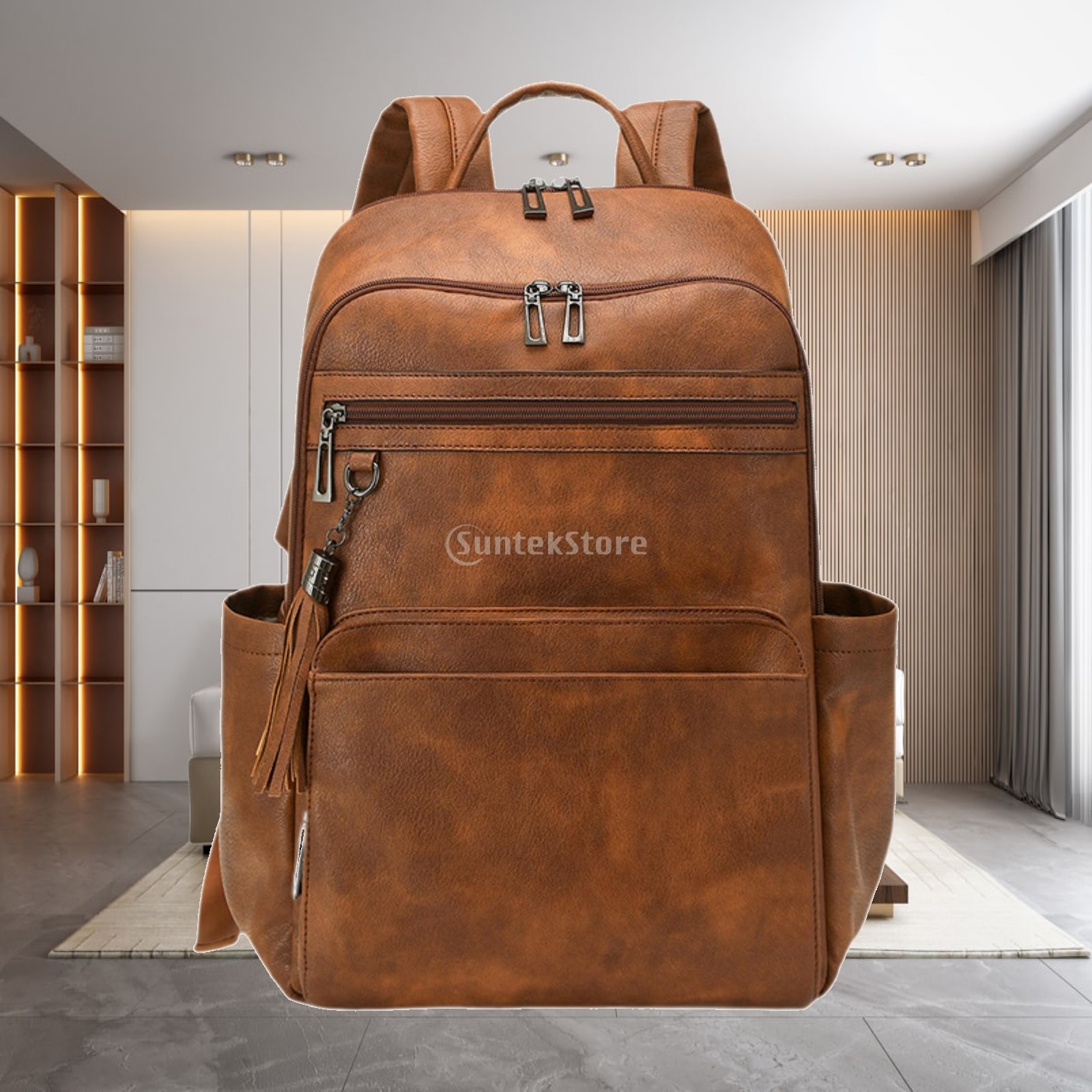 Leather Work Womens Backpack - Bolsa de Viagem Feminina em Couro