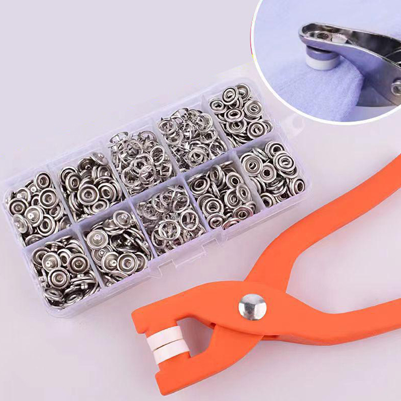 Snap Fastener Setter - 50 Peças de Botões de Pressão