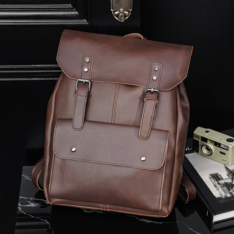 Goyn mochila de couro masculin - Leather Work Rucksack Mens avaliação e preço