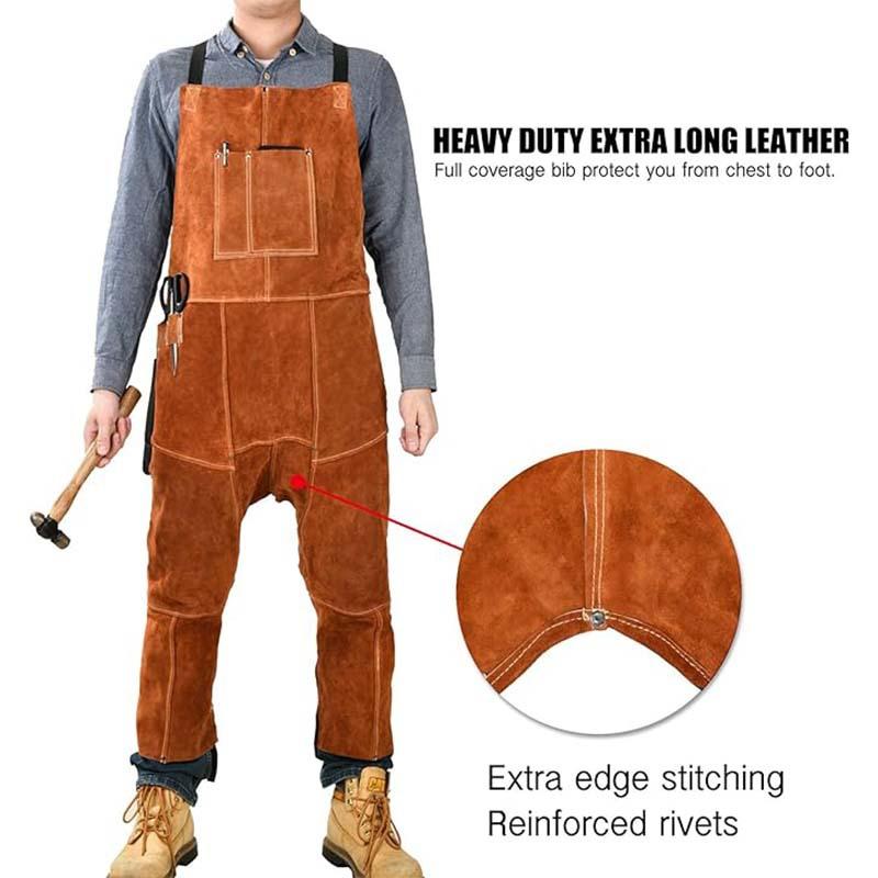 Macacão masculino calças logot - Leather Work Overalls avaliação e preço