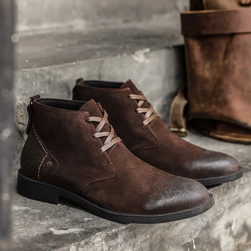 Nova camurça de vaca botas de  - Leather Work Boots avaliação e preço