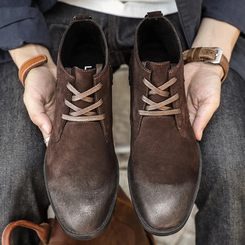 Nova camurça de vaca botas de  - Leather Work Boots avaliação e preço