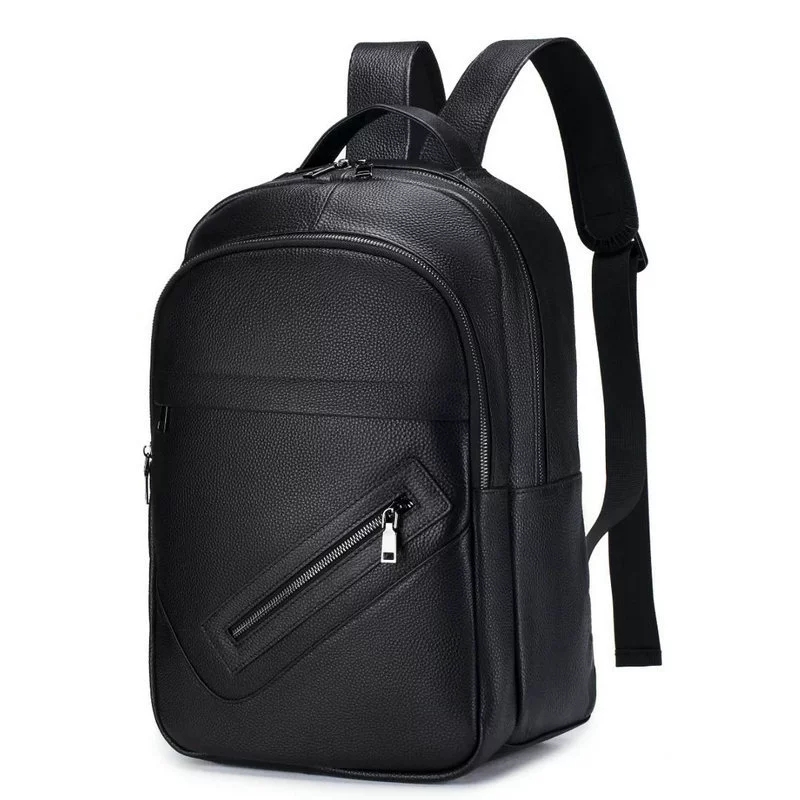 Mochila preta de couro genuíno - Leather Work Rucksack Mens avaliação e preço