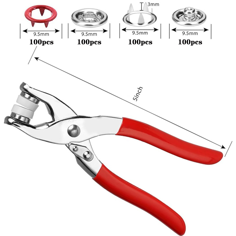 100 conjuntos de alicates de p - Snap Fastener Setter avaliação e preço