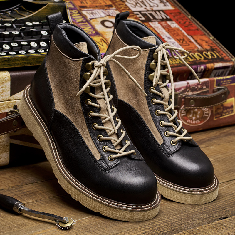 Botas de trabalho de dedo curt - Leather Work Boots avaliação e preço