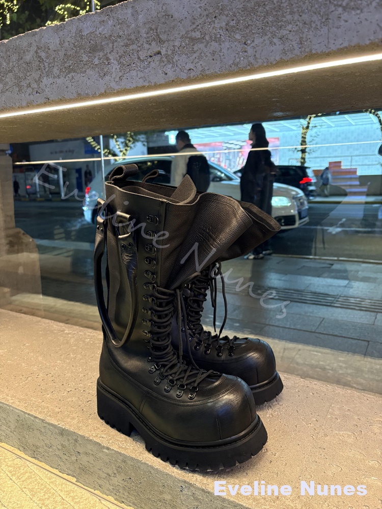 Botas de Motocicleta Retrô Fem - Leather Work Boots avaliação e preço
