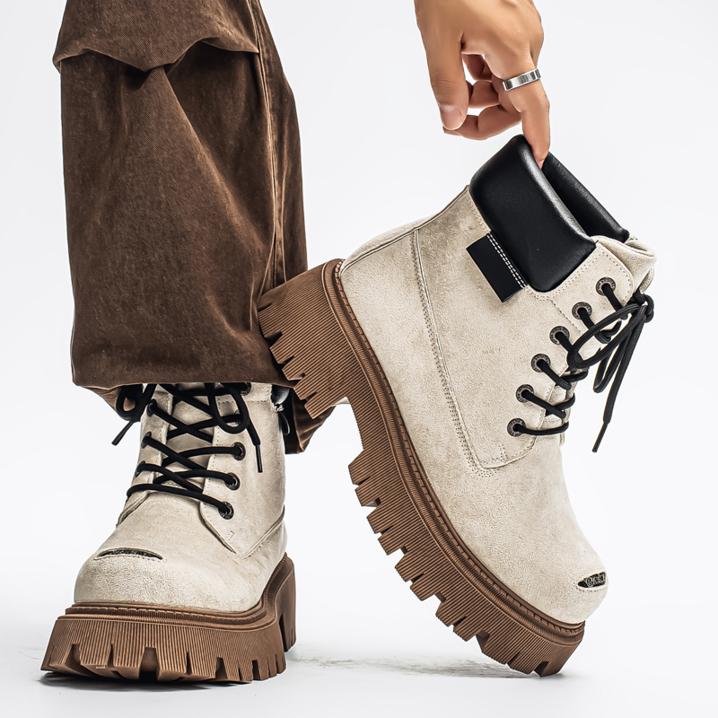 Botas Clássicas de Cano Alto e - Leather Work Boots avaliação e preço