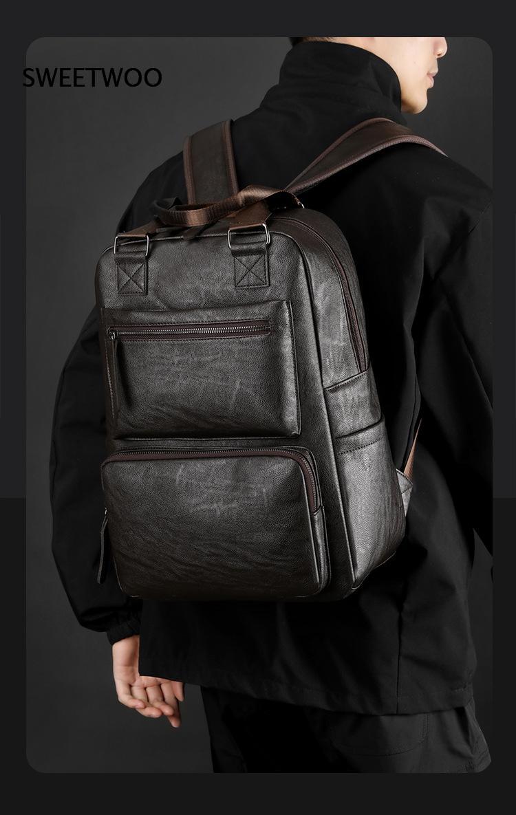 Mochila Masculina de Couro Sin - Leather Work Rucksack Mens avaliação e preço