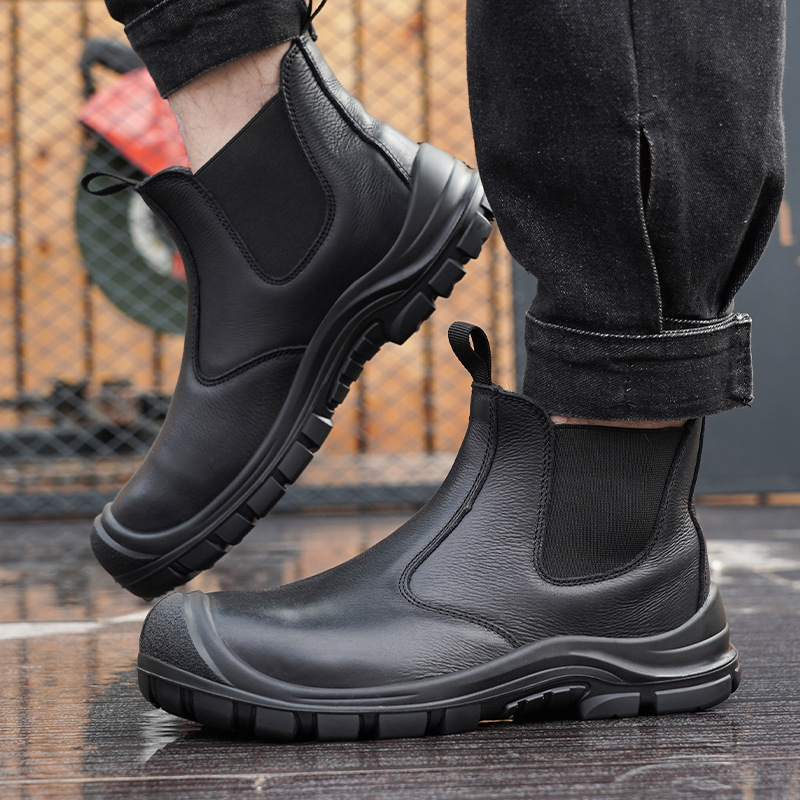 Tamanho grande moda masculina  - Leather Work Boots avaliação e preço