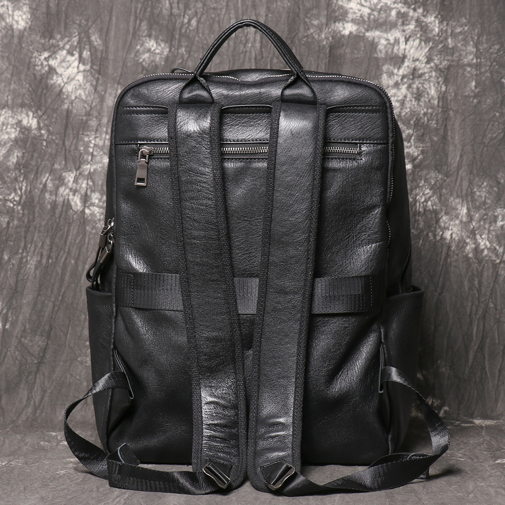 Mochila de Couro Genuíno Preto - Leather Work Rucksack Mens avaliação e preço