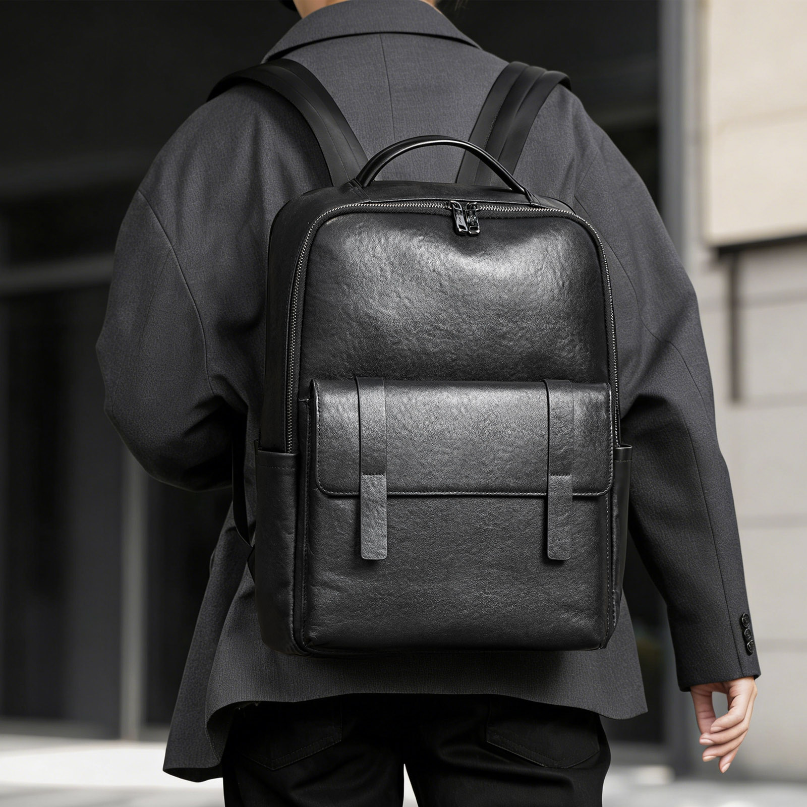 Mochila elegante de couro genu - Leather Work Rucksack Mens avaliação e preço