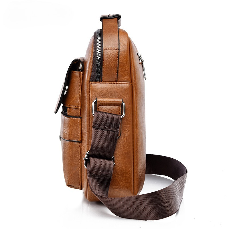 Bolsa de Ombro Casual Masculin - Leatherworking Classic avaliação e preço