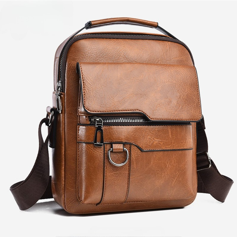 Bolsa de Ombro Casual Masculin - Leatherworking Classic avaliação e preço