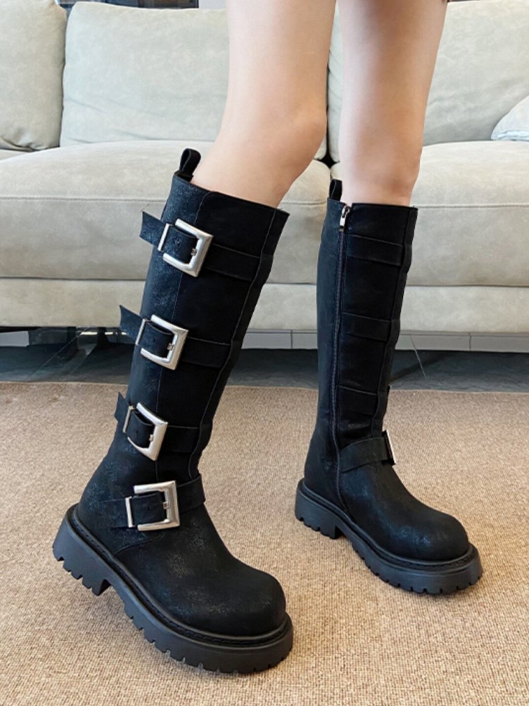 Botas Femininas de Cano Alto c - Leather Work Boots avaliação e preço