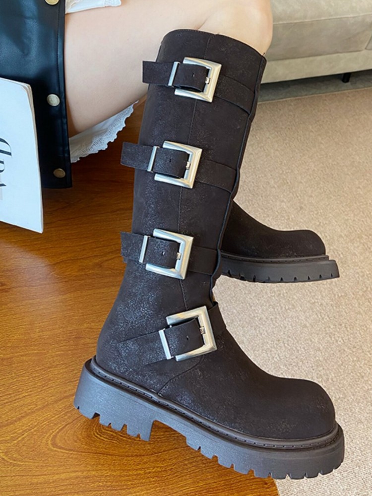 Botas Femininas de Cano Alto c - Leather Work Boots avaliação e preço