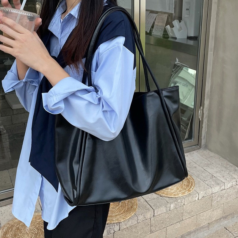 Bolsa de Ombro Feminina Vintag - Leather Work Bag Women avaliação e preço