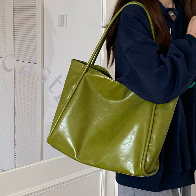 Bolsa de Ombro Feminina Vintag - Leather Work Bag Women avaliação e preço
