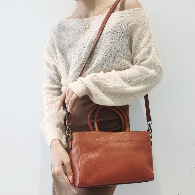 Bolsas de couro natural para m - Leather Work Bag Women avaliação e preço