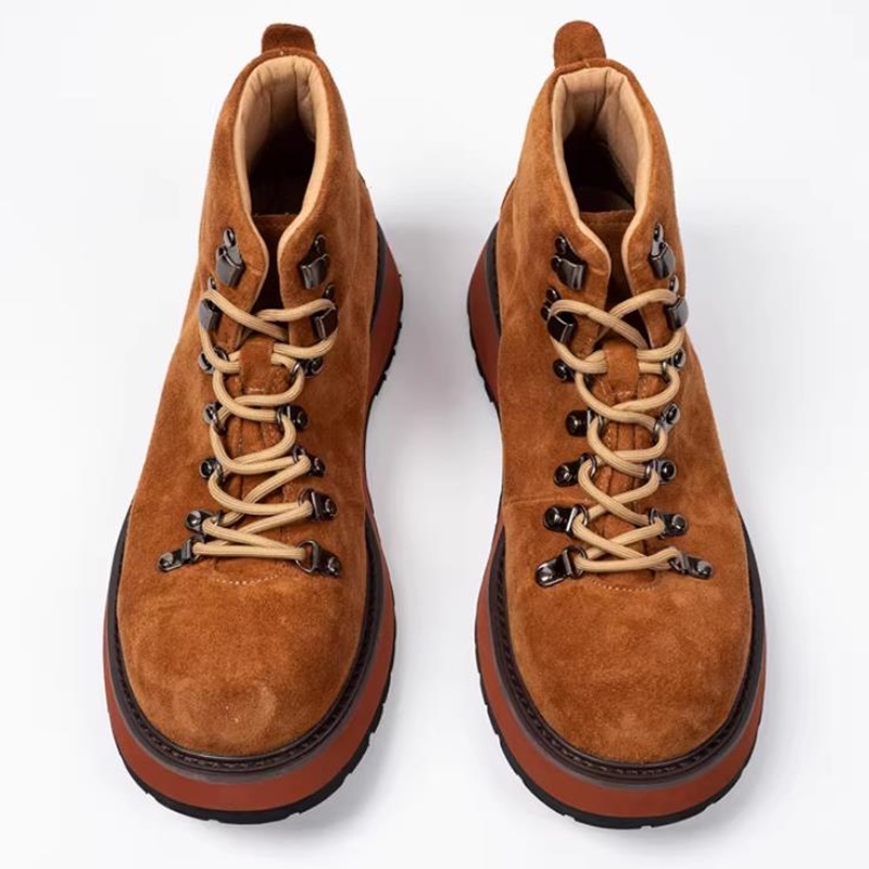 Botas de cano alto masculinas  - Leather Work Boots avaliação e preço