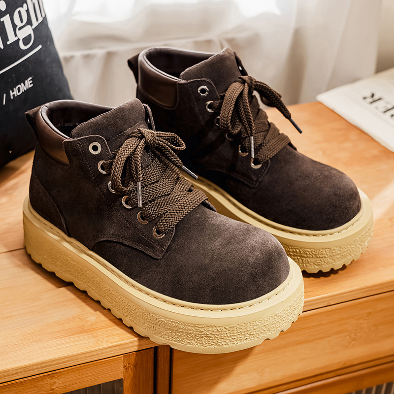 Botas masculinas de camurça de - Leather Work Boots avaliação e preço