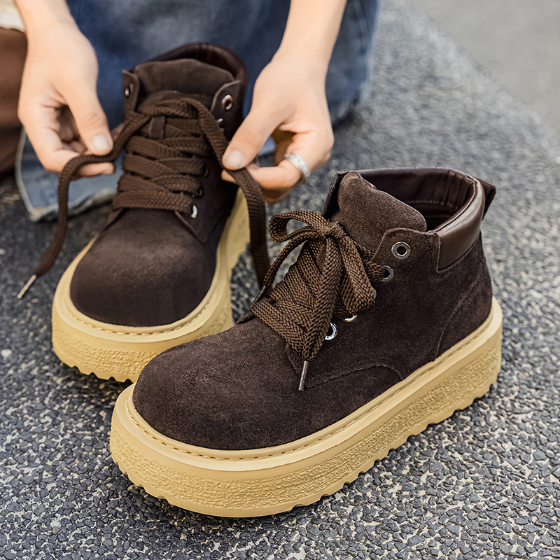Botas masculinas de camurça de - Leather Work Boots avaliação e preço