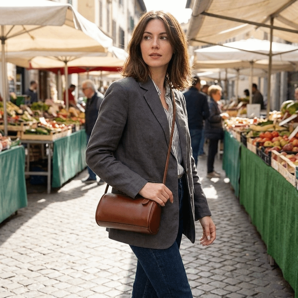 Bolsa de Mão Vintage em Couro  - Leather Work Bag Women avaliação e preço