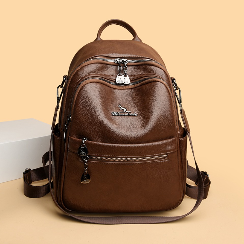 Mochila com textura de couro g - Leather Work Womens Backpack avaliação e preço