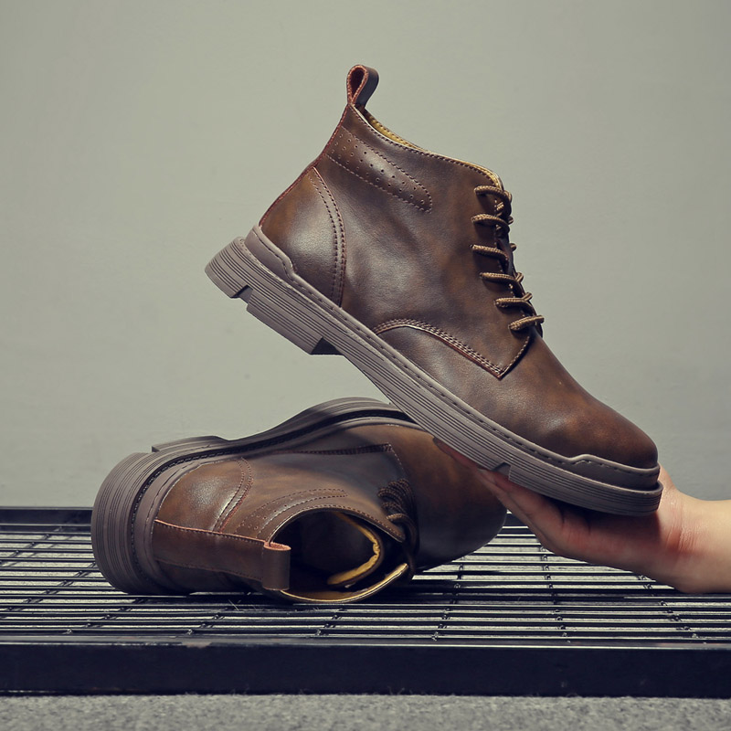 Yomior-Bota masculina casual c - Leatherworking Classic avaliação e preço