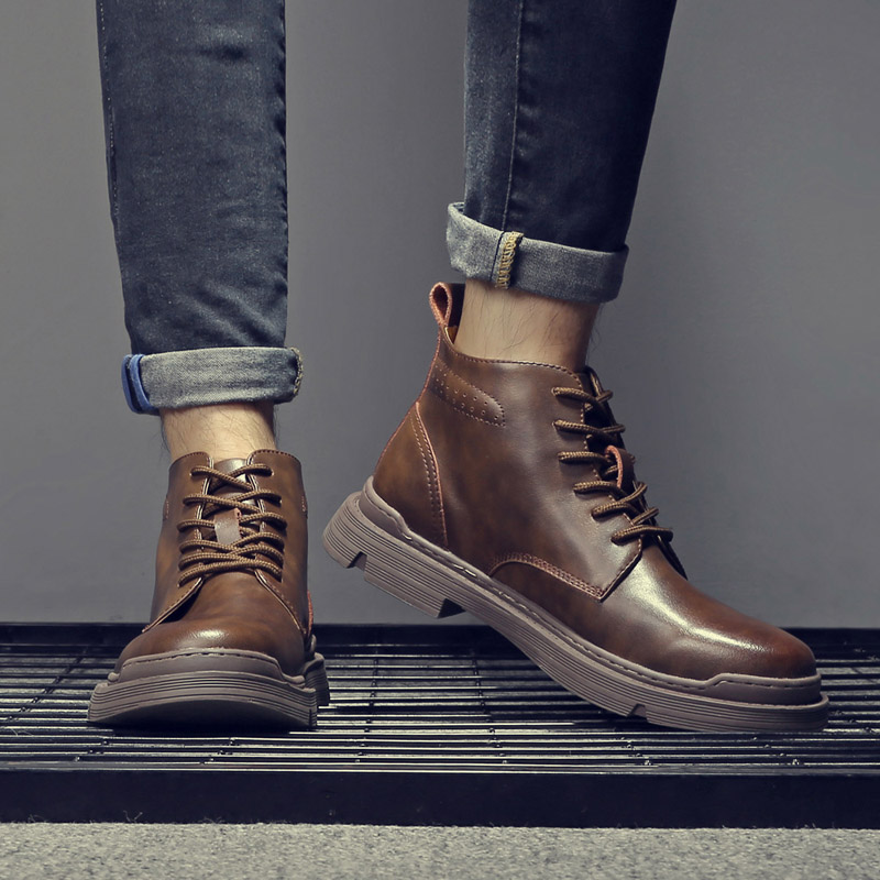 Yomior-Bota masculina casual c - Leatherworking Classic avaliação e preço
