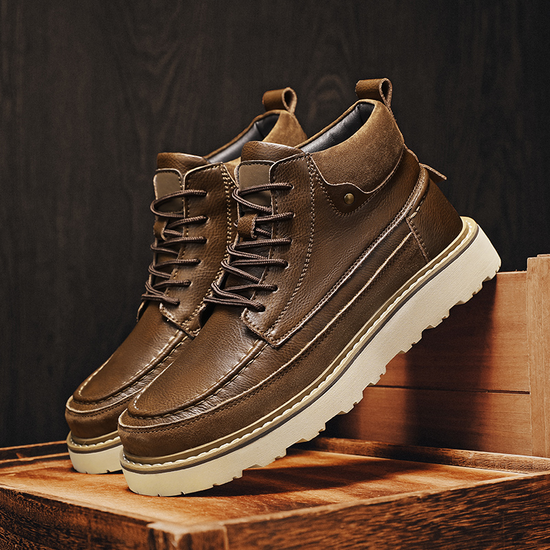 Botas de Trabalho Masculinas M - Leather Work Boots avaliação e preço