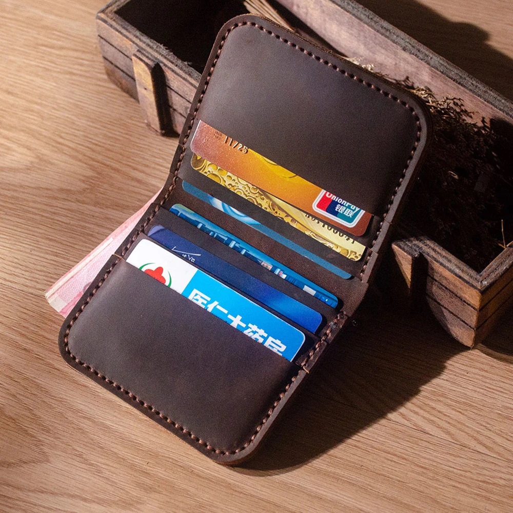 9,5x10cm carteira dobrada port - Leatherwork Accessories avaliação e preço